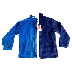 Vintage French Workwear Jackets Blue Jackets (Large)