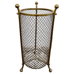 Cestino francese vintage a rete in ottone