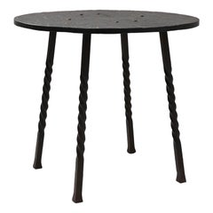 Vintage French Wrought Iron and Slate Coffee Table