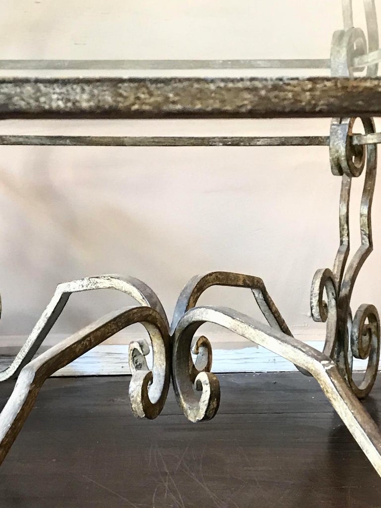 Vintage French Wrought Iron Coffee Table For Sale at 1stDibs wrought