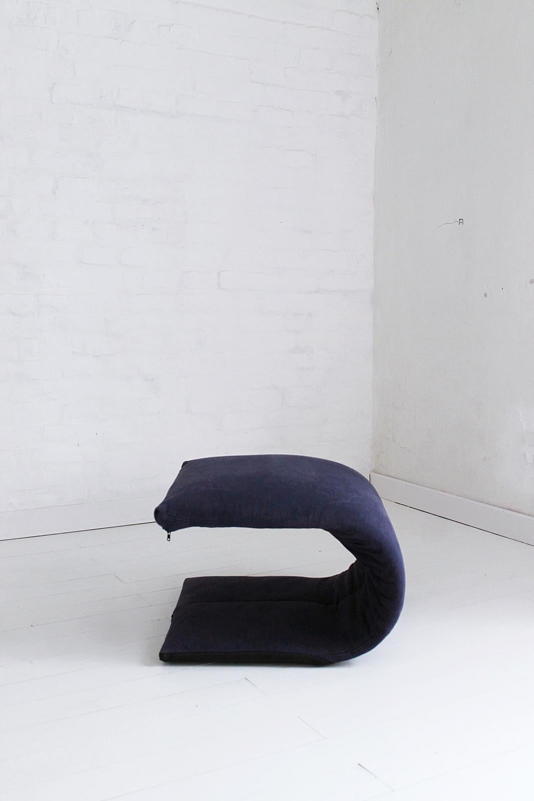 Vintage French Zen Chair with Ottoman by Claude Brisson for Ligne Roset, 1980s 4