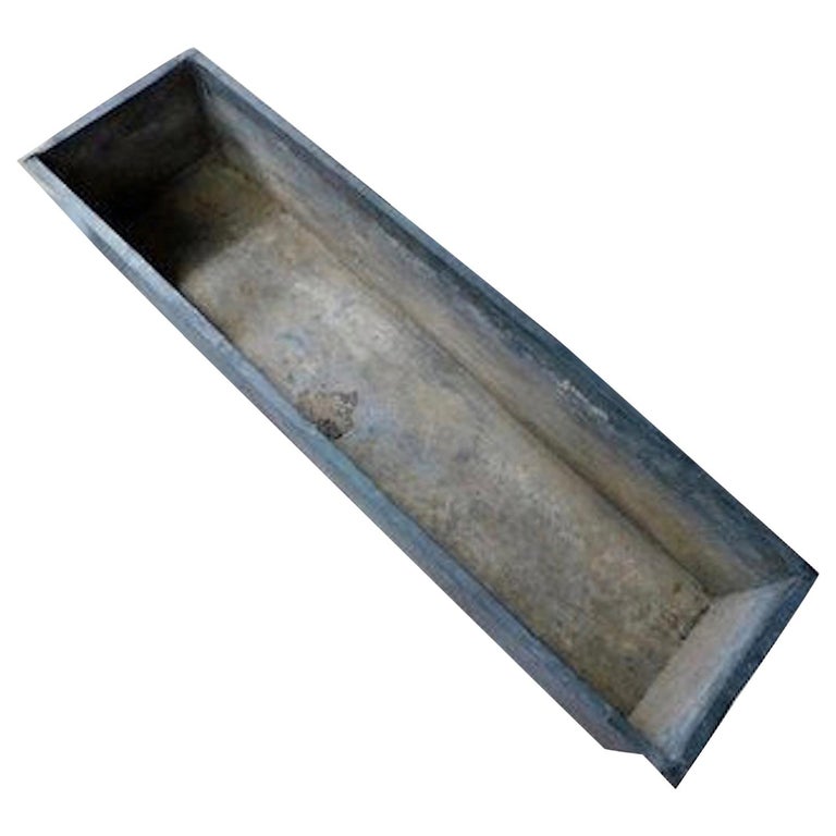 Vintage French Zinc Window Box Planter For Sale at 1stDibs