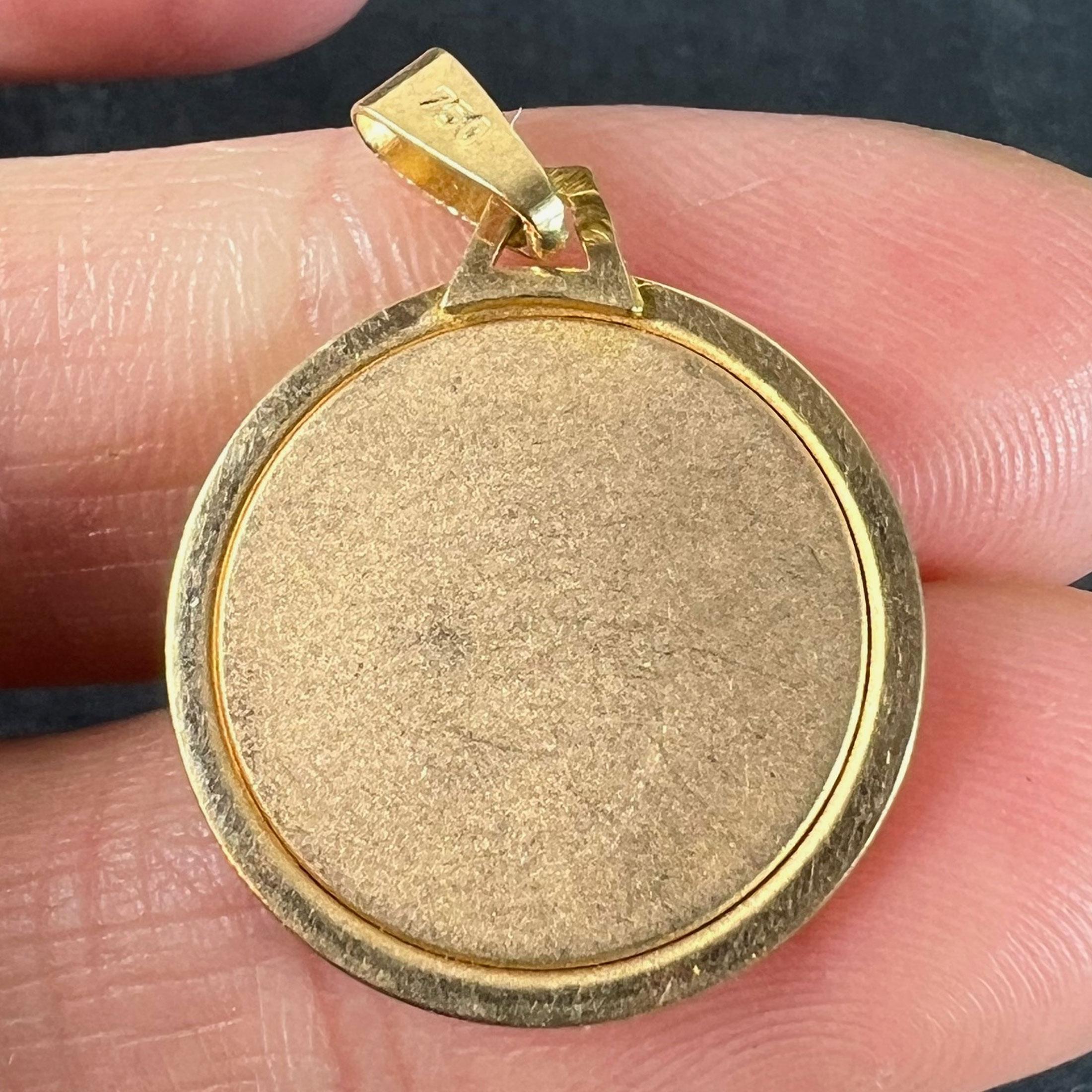 Ciondolo Charm d'epoca in oro giallo 18 carati con Zodiac Ares francese in vendita 4