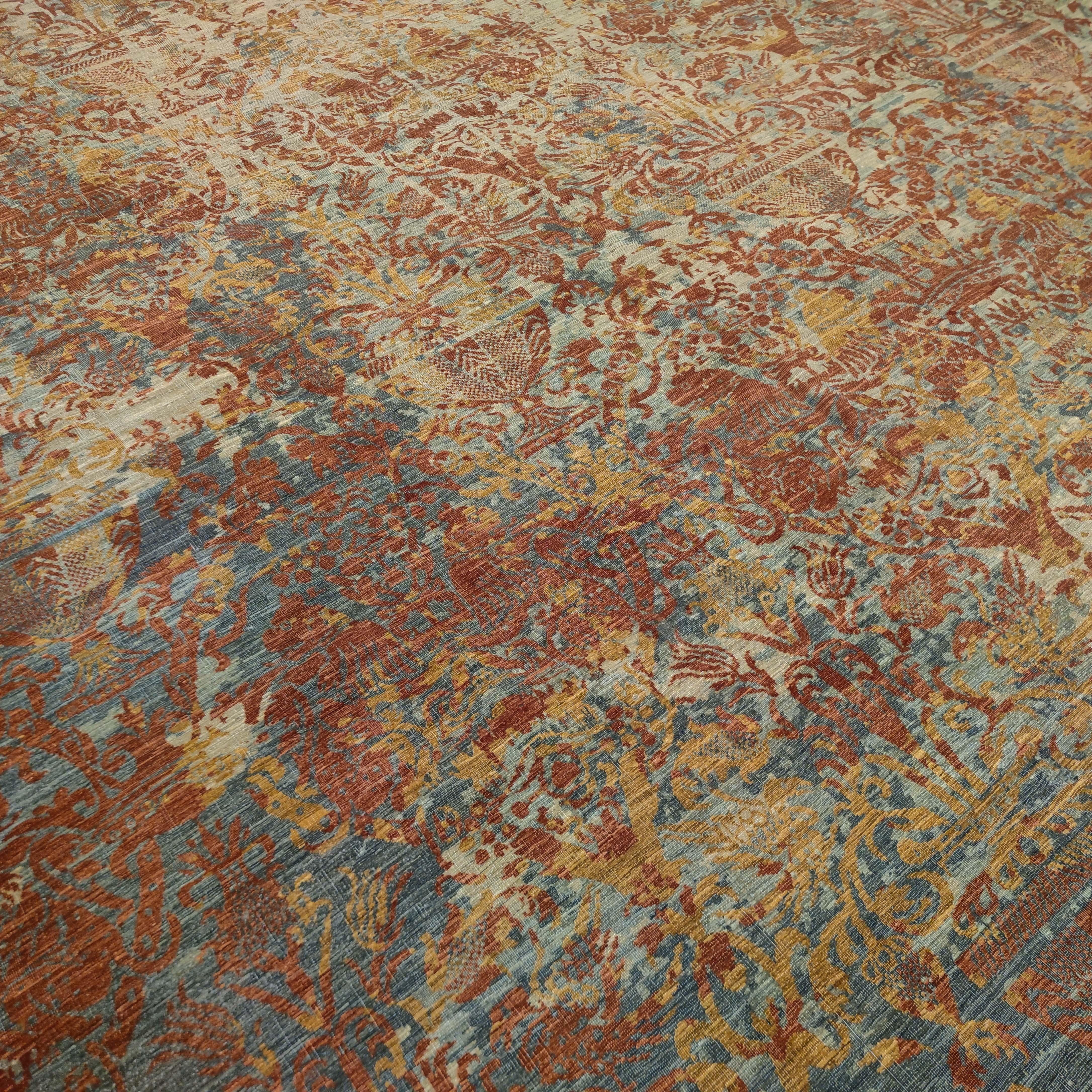 Afghan Tapis vintage de style Fresco Fabriano en laine et soie d'Alberto Levi Gallery en vente