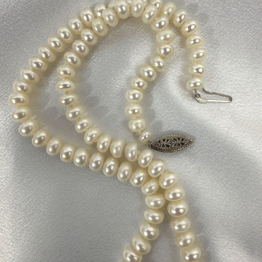 Vintage Süßwasser natürliche Perle Perlenkette  (Kugelschliff) im Angebot