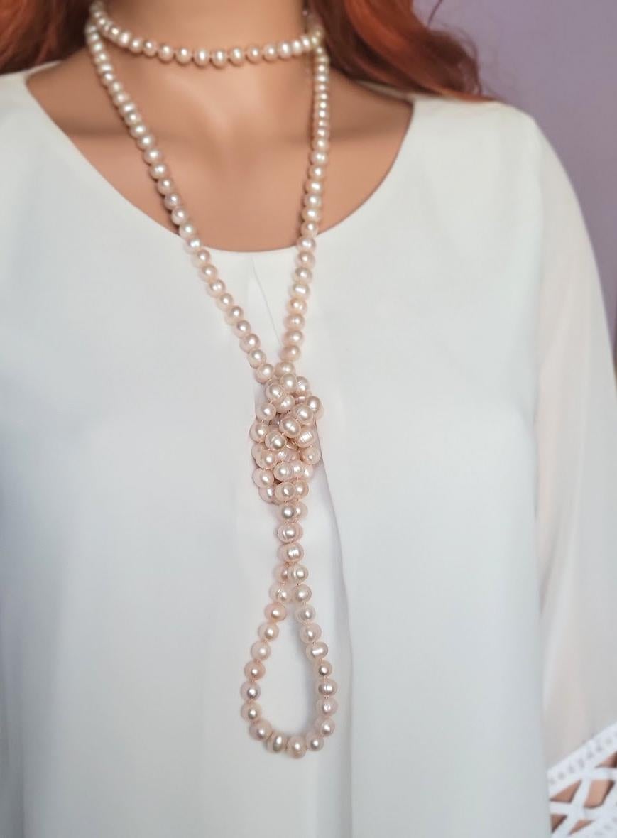 Vintage Freshwater Pearl Necklace Length 64