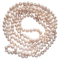 Vintage Freshwater Pearl Necklace Length 64"