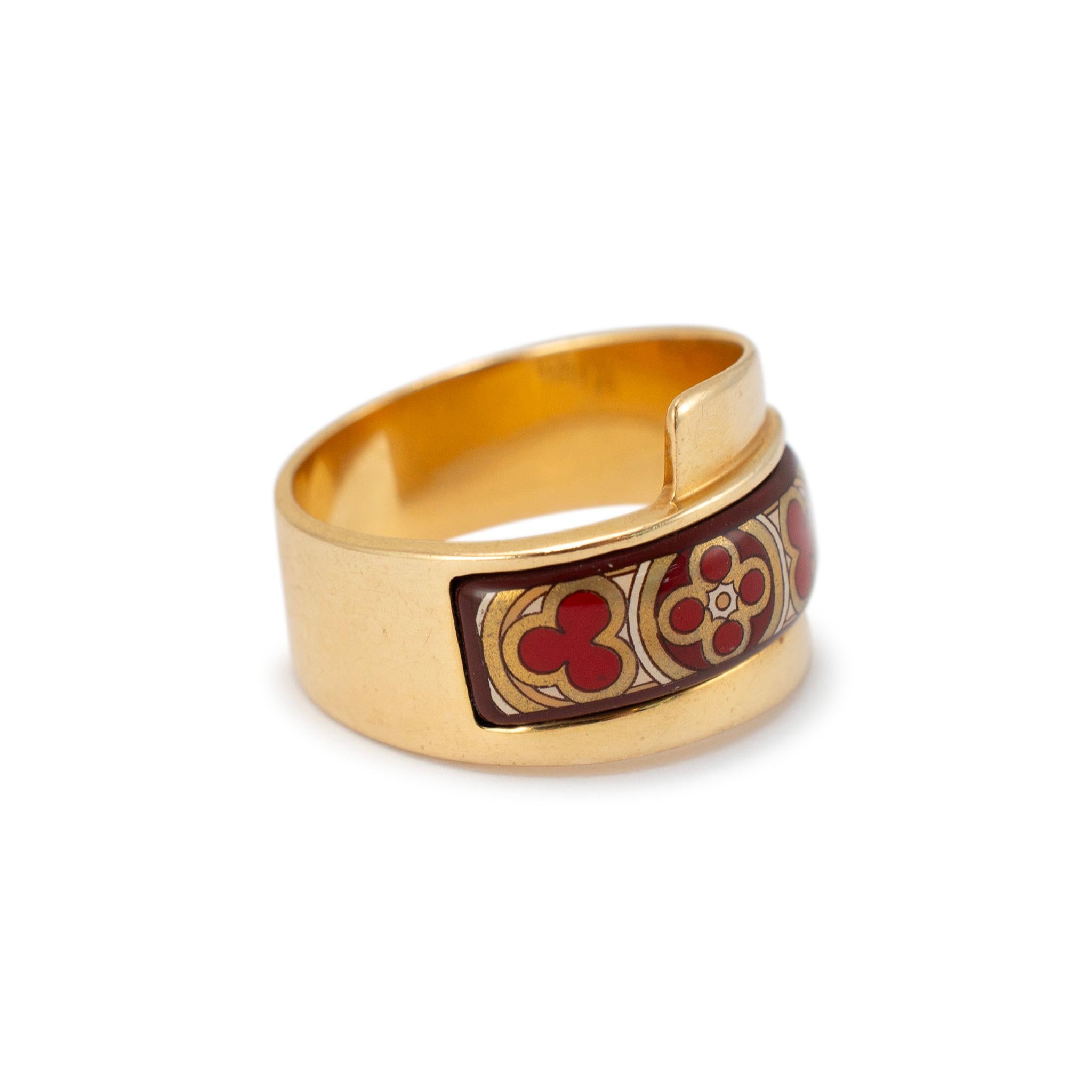  Frey Wille, bague vintage Hommage à Venise en or jaune 18 carats et émail Pour femmes 