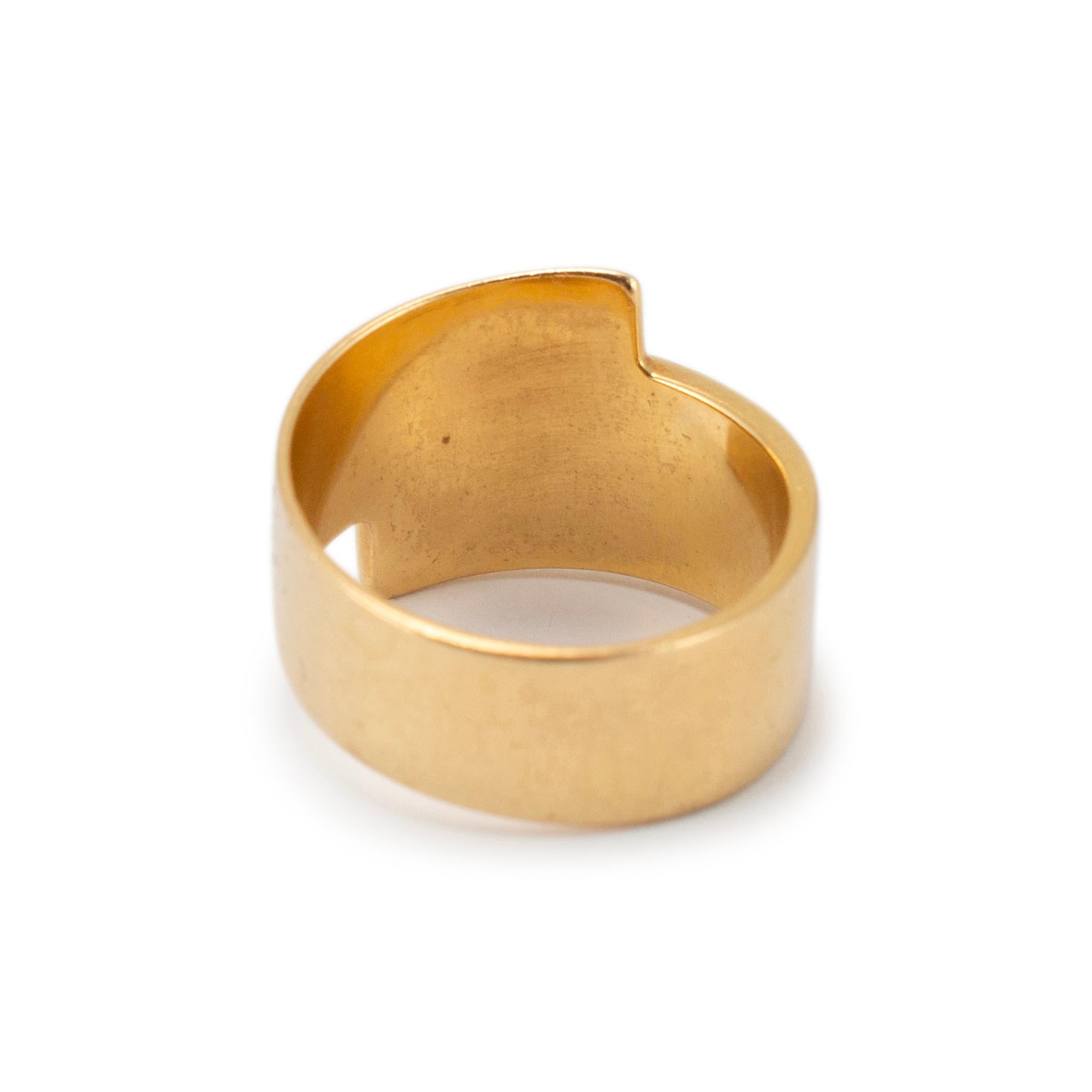 Frey Wille, bague vintage Hommage à Venise en or jaune 18 carats et émail 1
