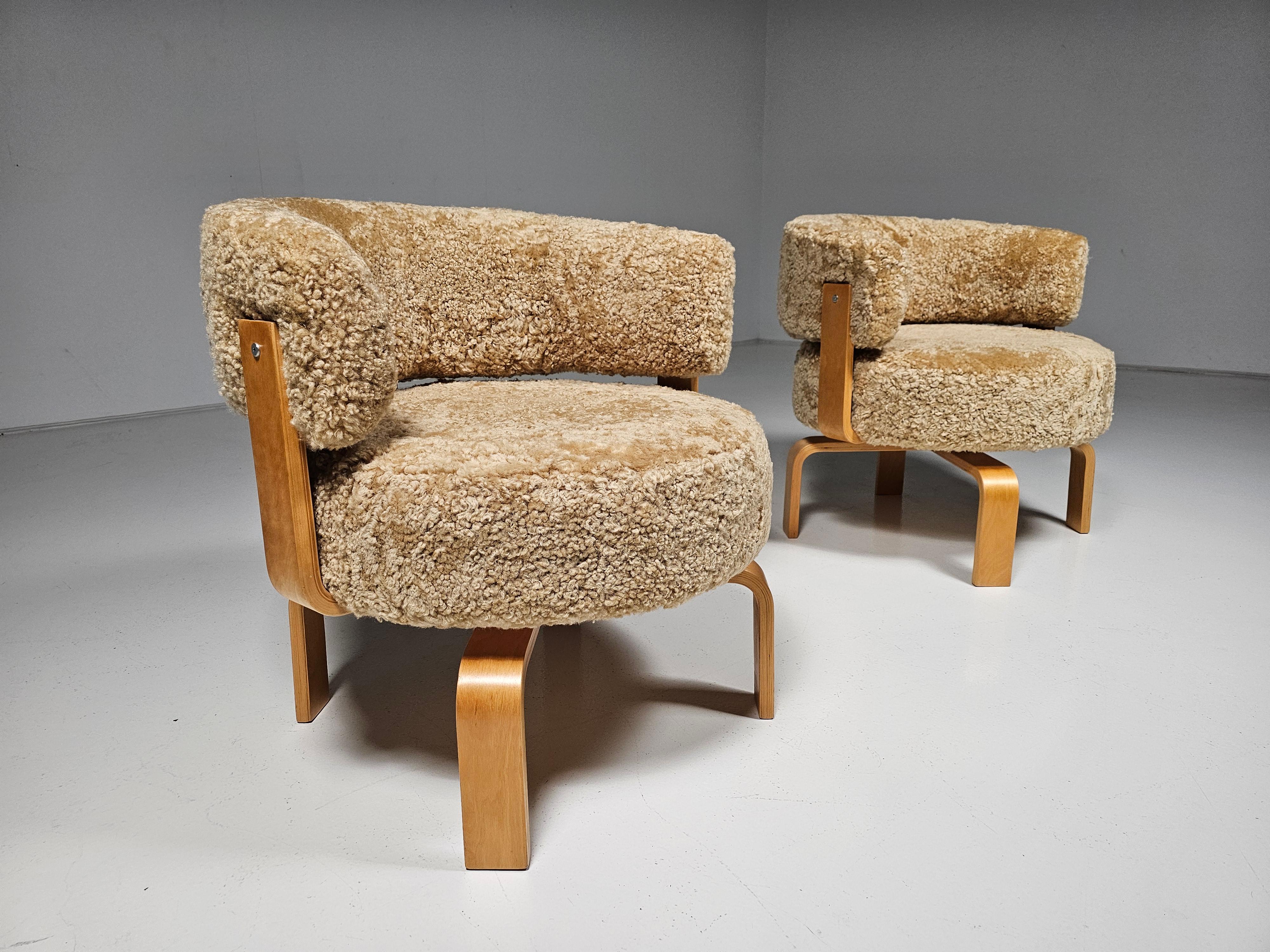 Drehsessel Fridene aus Lammfell von Carina Bengs für IKEA, Vintage 3