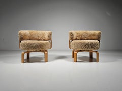 Drehsessel Fridene aus Lammfell von Carina Bengs für IKEA, Vintage
