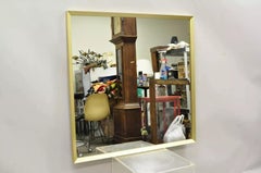 Vintage Friedman Brothers Messingrahmen Modernist 38" Square Modern Wandspiegel