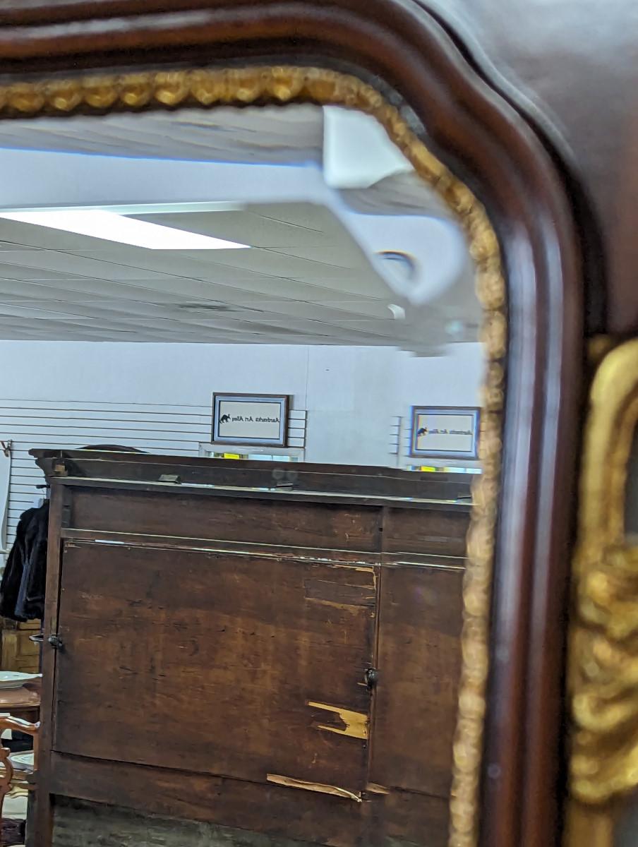 Vintage Friedman Brothers Melrose Park Mirror, Historic Charleston In Good Condition In Oakwood, GA