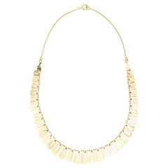 Collana vintage con colletto a frange in oro giallo 14k Lunghezza del girocollo Gioielli