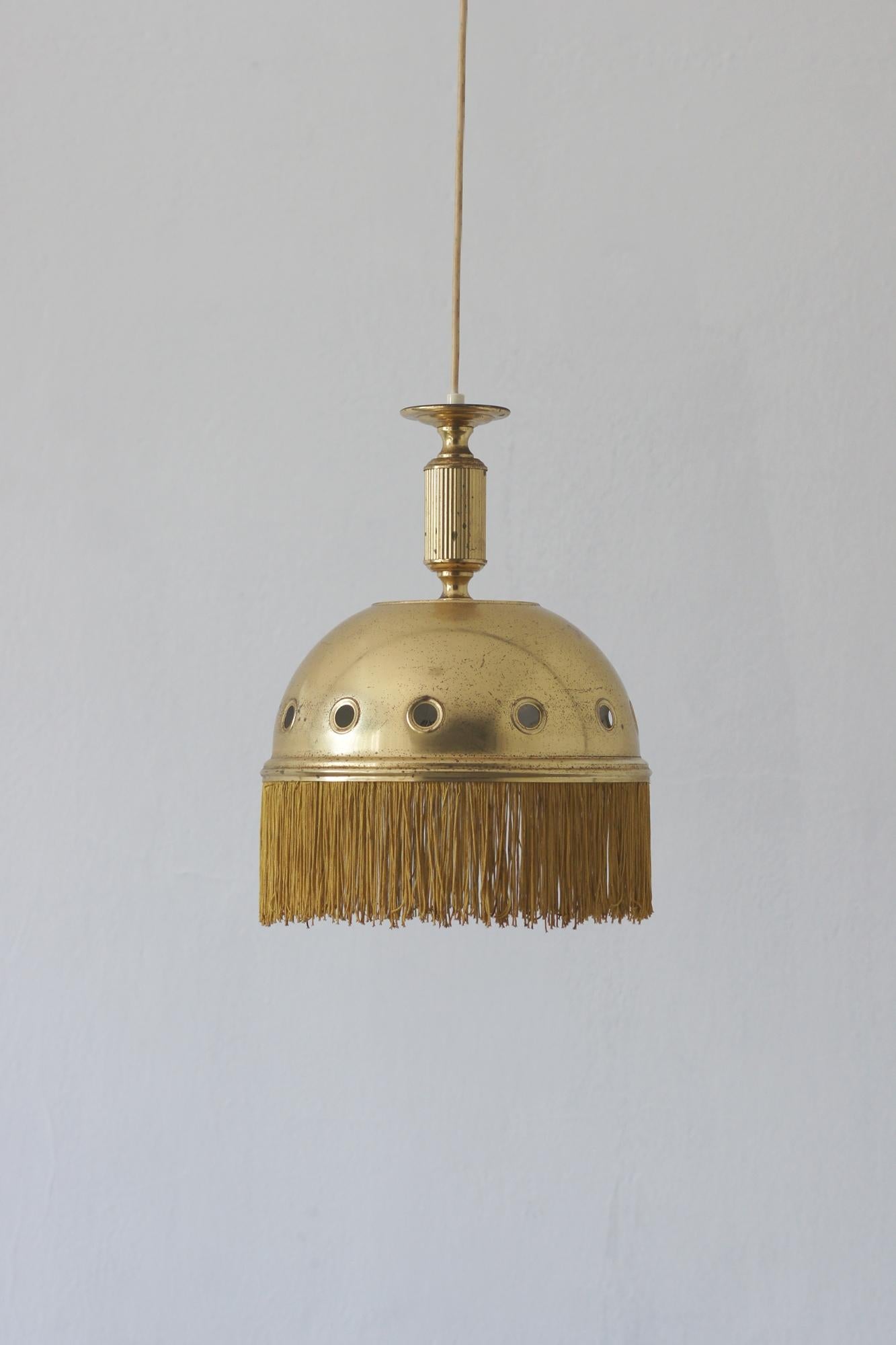 Scandinavian Modern Vintage Fringe Lamp, Denmark, 1970s For Sale