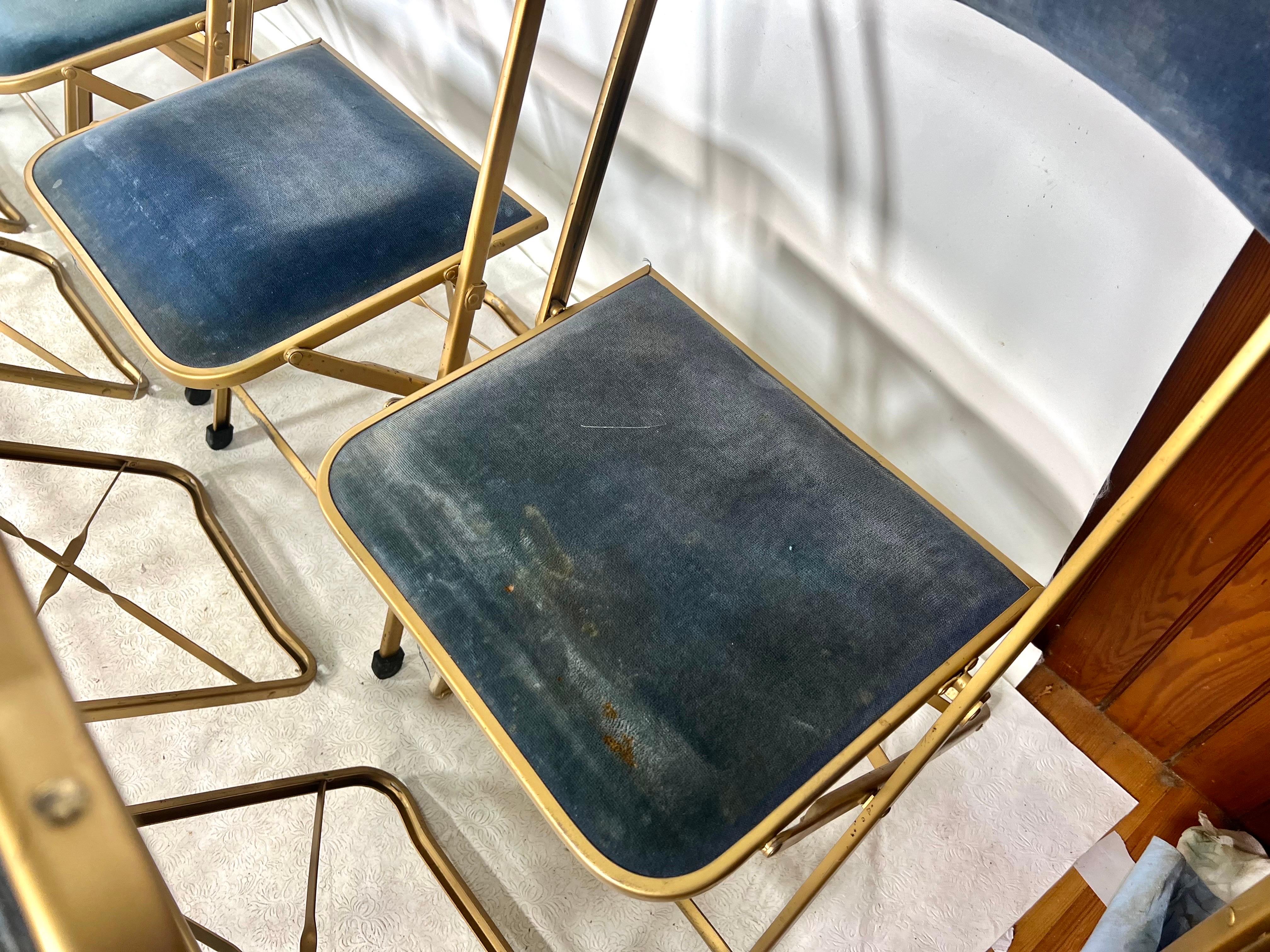Fauteuil pliant vintage Fritz Chair & Co en velours en vente 1