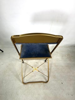 Vintage Fritz Chair & Co Velvet Folding Chair