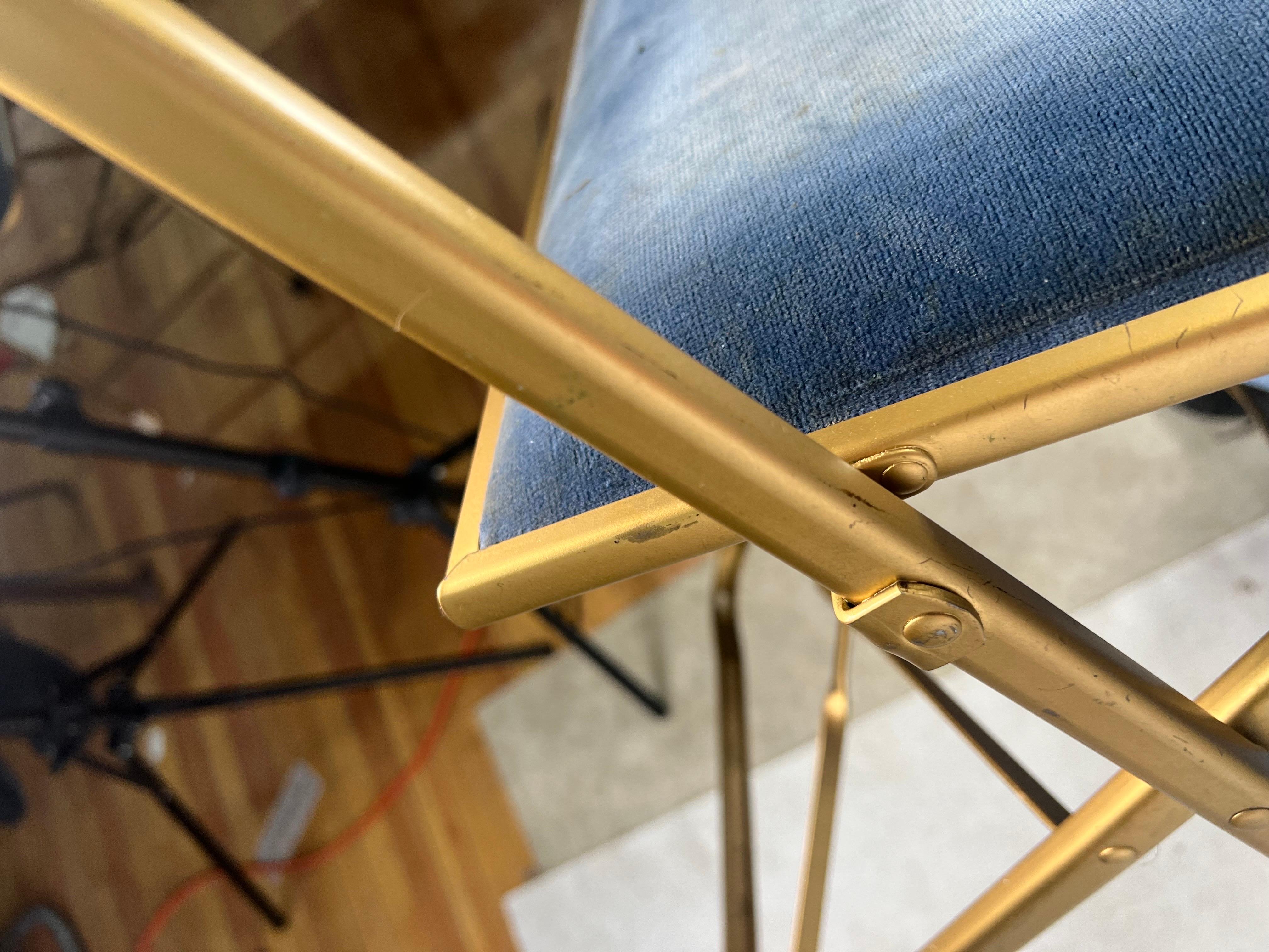 Milieu du XXe siècle Fauteuil pliant vintage Fritz Chair & Co en velours en vente