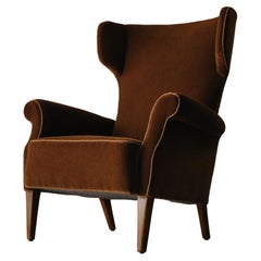 Vintage Fritz Hansen Lounge Chair From Denmark, Circa 1950