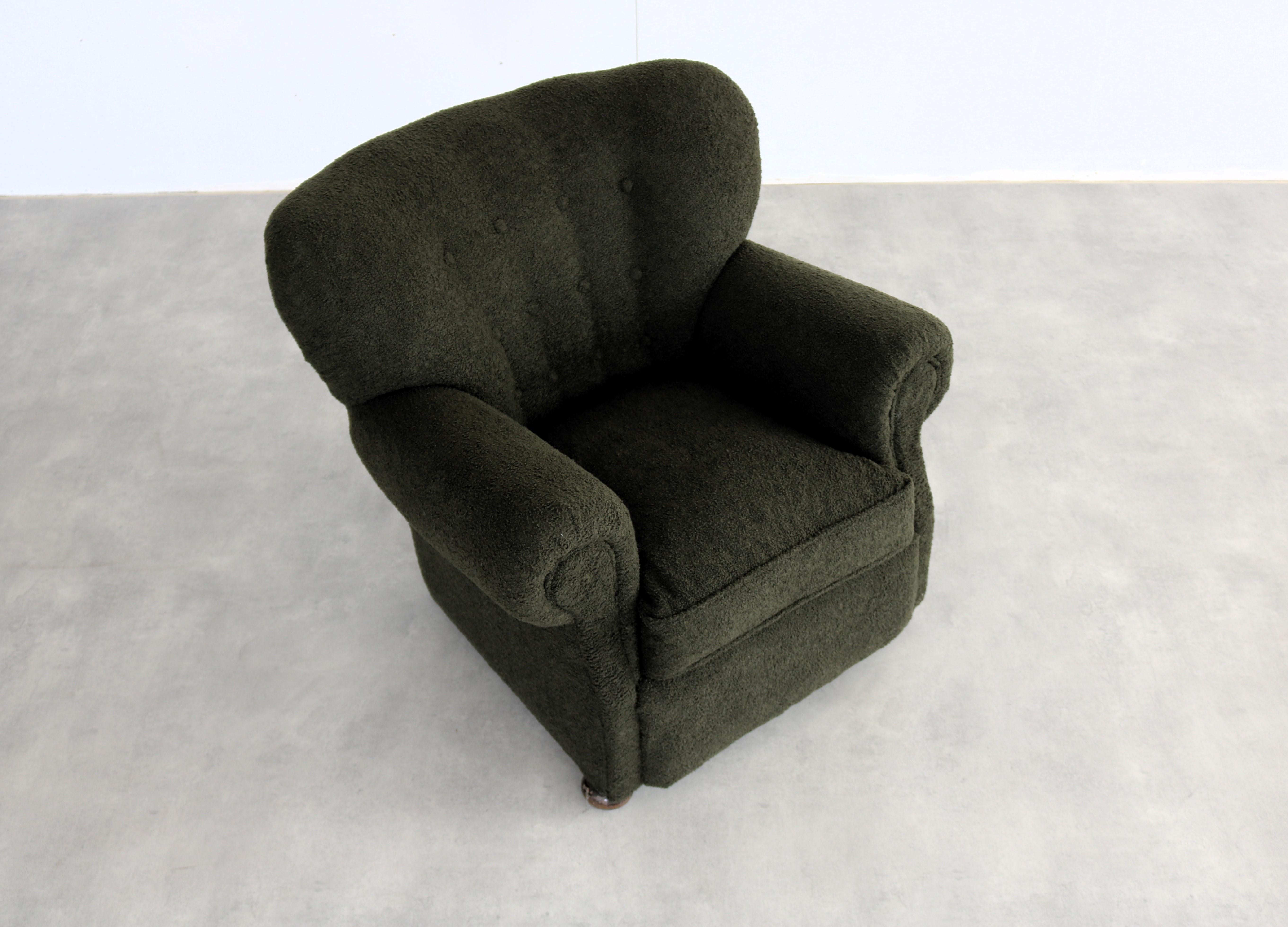 vintage Fritz Hansen lounge chair  model 1518  1940s  For Sale 4