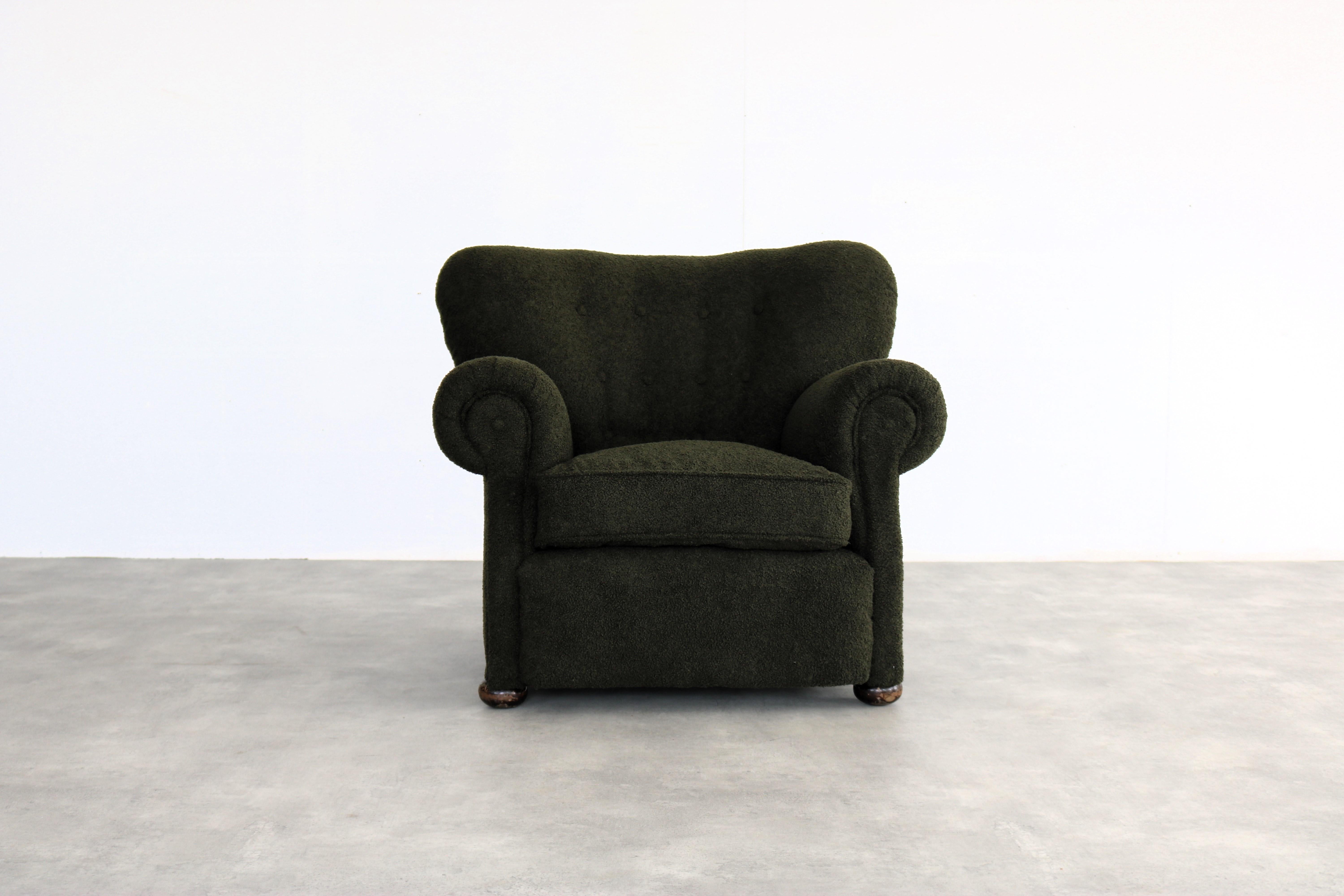 vintage Fritz Hansen lounge chair  model 1518  1940s  For Sale 5