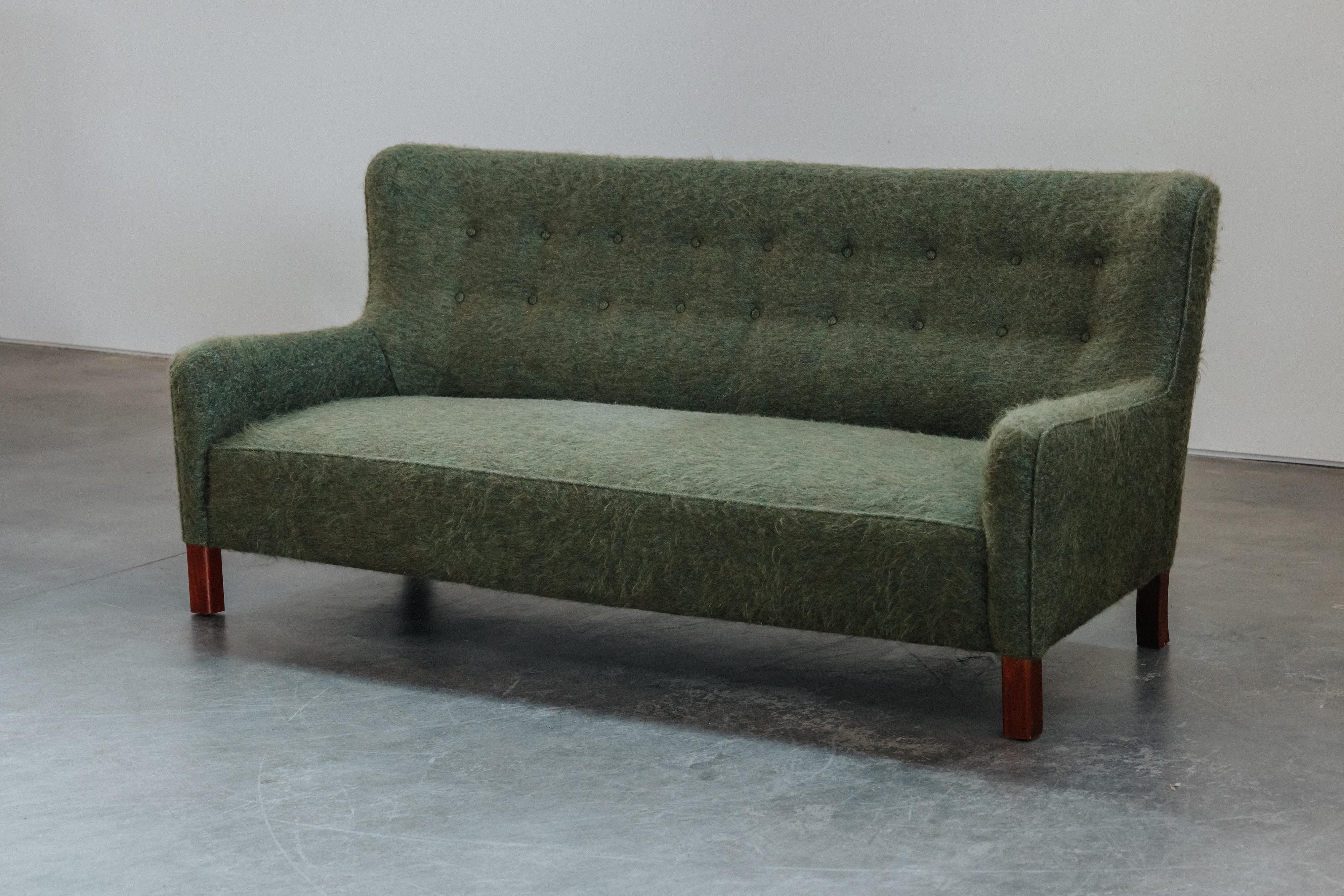 European Vintage Fritz Hansen Sofa From Denmark, Circa 1950 For Sale