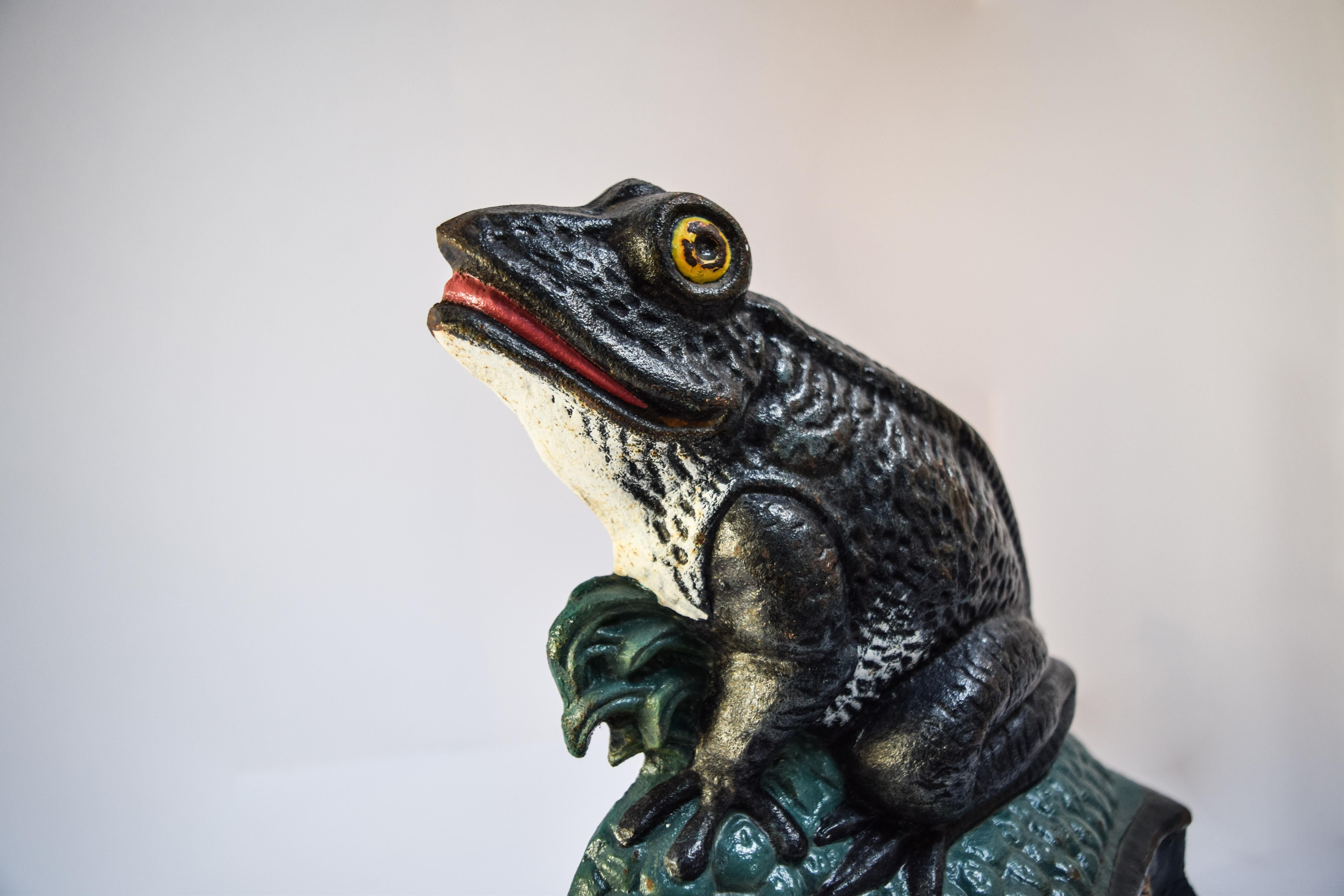brass frog bookends