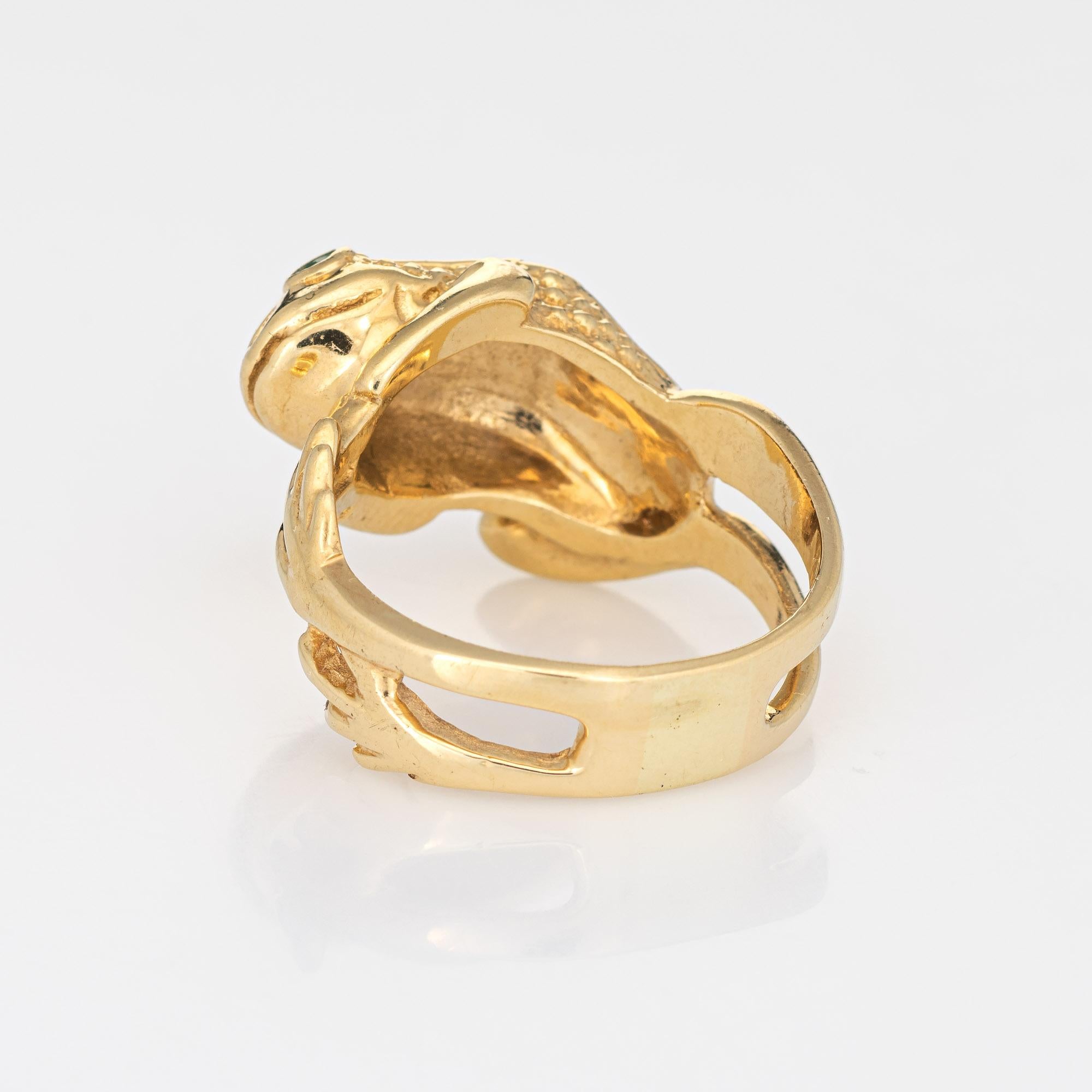 14k gold frog ring
