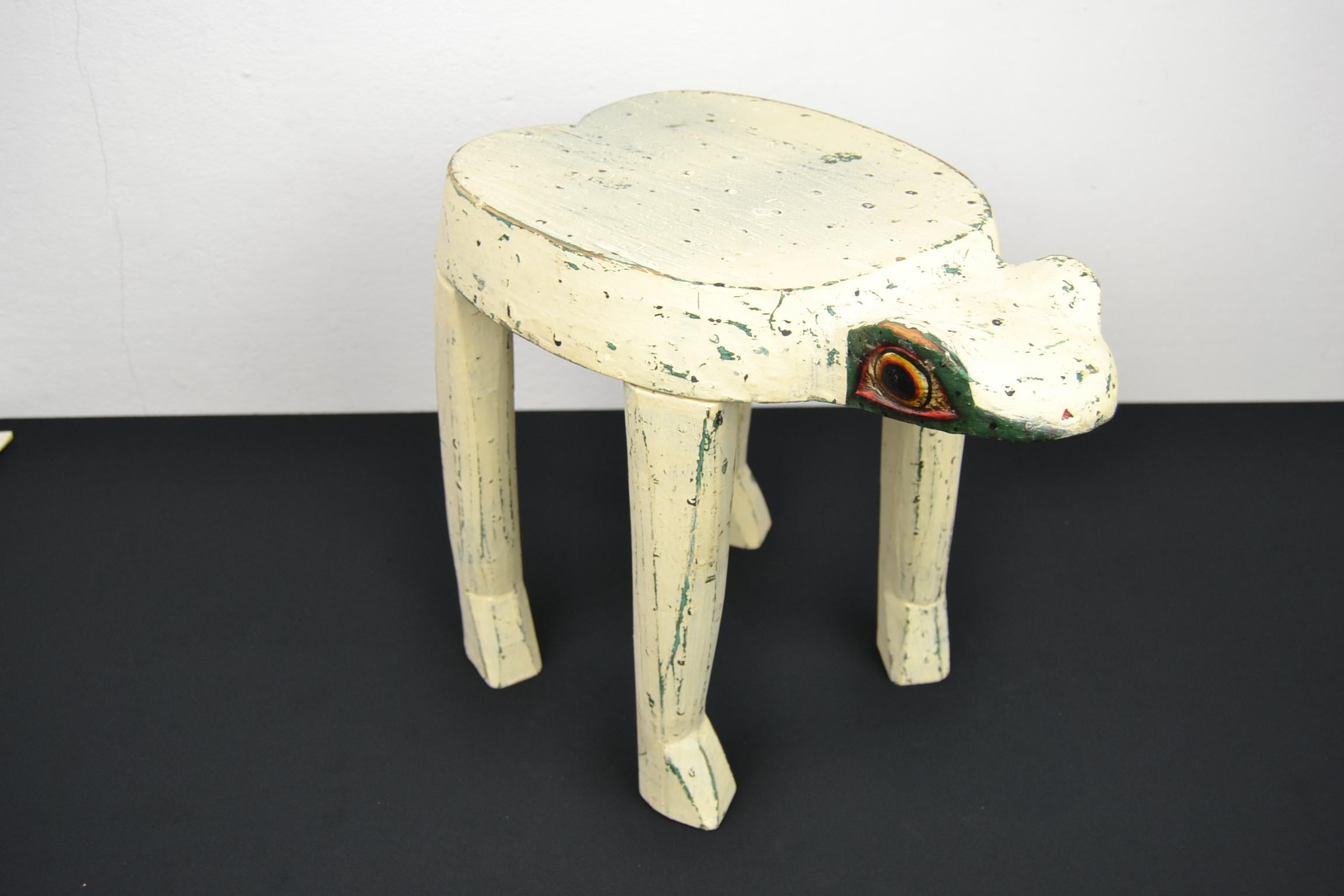 Vintage Frog Side Table or Child's Stool 3