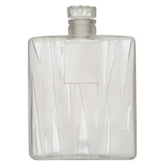 Vintage Frosted Glass Perfume Bottle