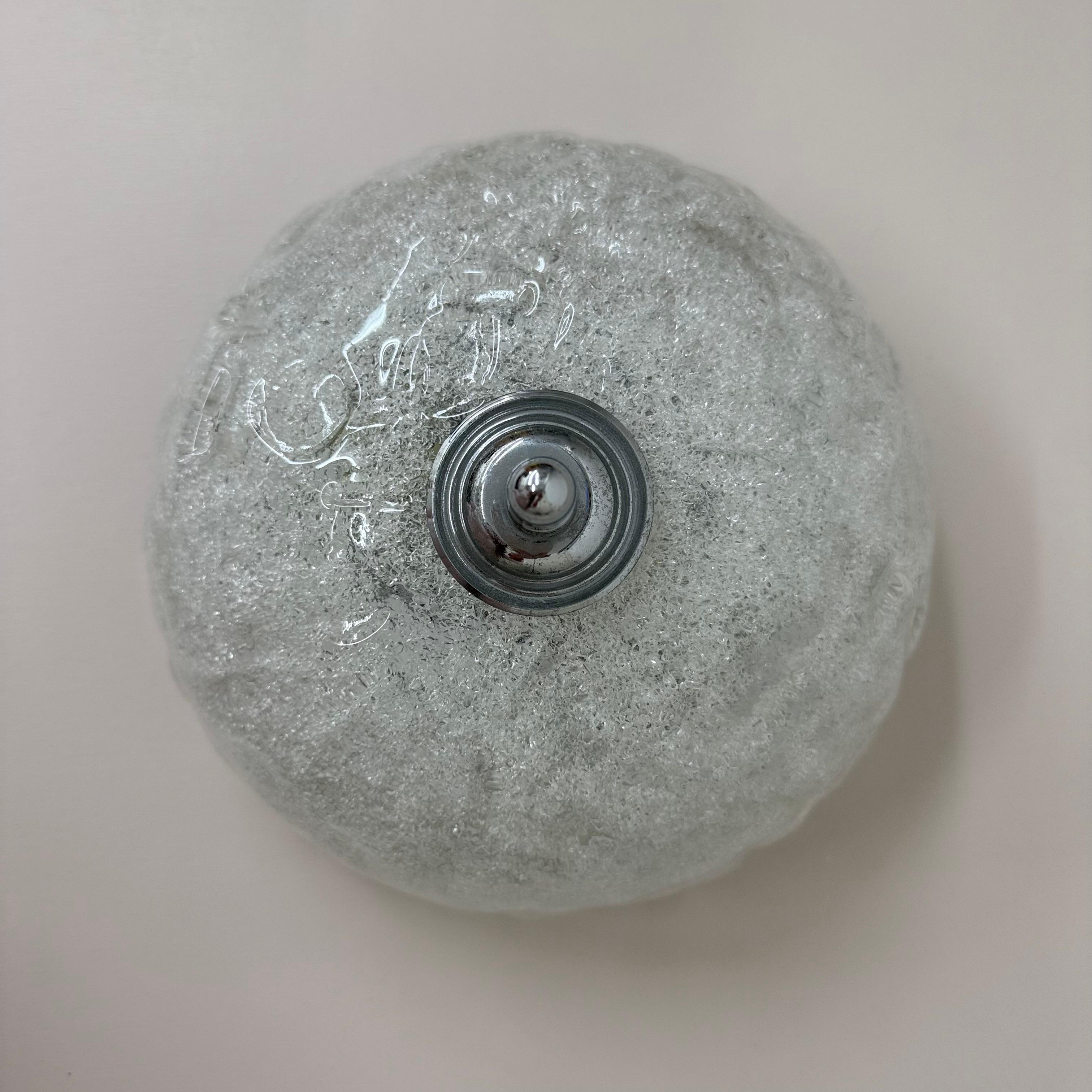 Lampada da soffitto in vetro smerigliato vintage, anni '70 in vendita 2