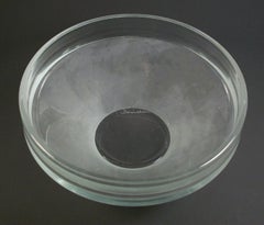 Vintage Frosted Studio Glass Bowl - Signed Davidson - Late 20th Century