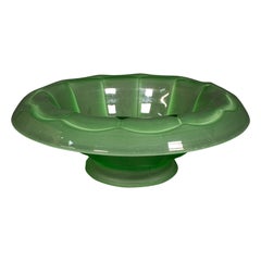 Fruttiera vintage, inglese, vetro, piatto da portata decorativo, Art Deco, C.C. 1930