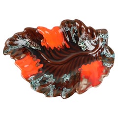 Vintage Fruit Bowl in the Shape of a Leaf Vallauris France
