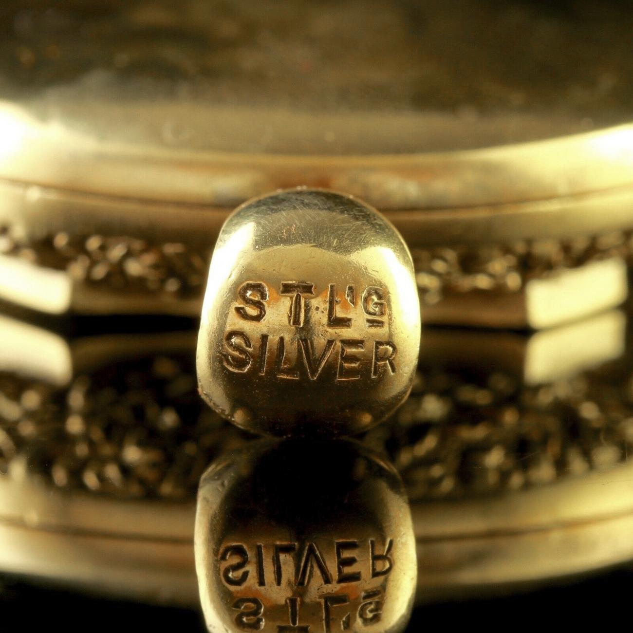Women's Vintage Fruit Locket Sterling Silver in 18 Carat Gold, 20th Century For Sale