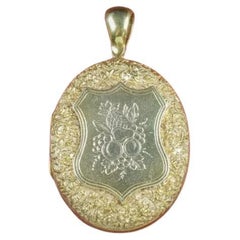 Vintage Fruit Locket Sterling Silver in 18 Carat Gold, 20th Century