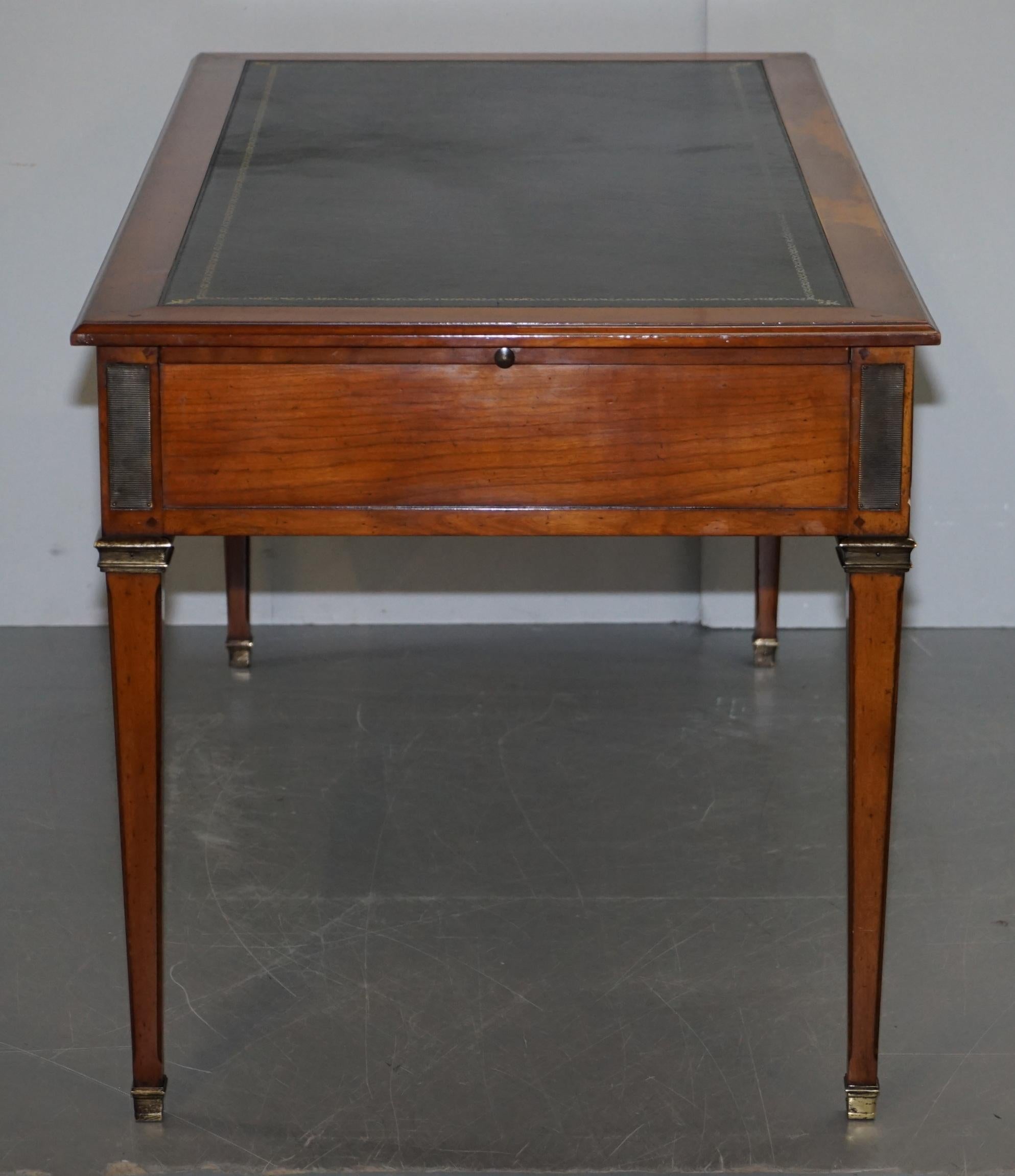 Vintage Fruitwood Leather Topped Extending Bureau De Plat Desk Writing Table 5