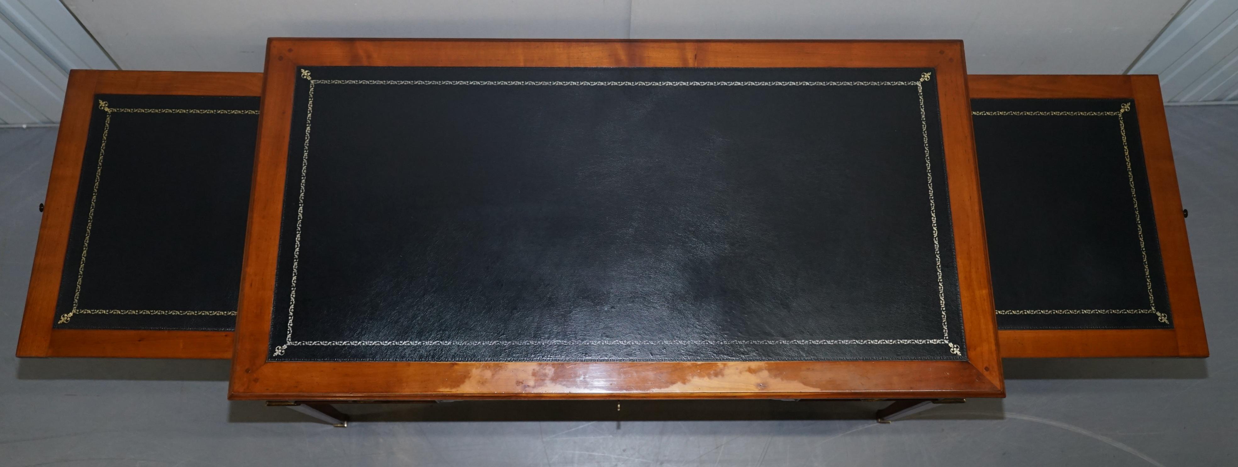 Vintage Fruitwood Leather Topped Extending Bureau De Plat Desk Writing Table 10