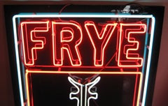Vintage Frye Boot Company Neon Sign, 1970s