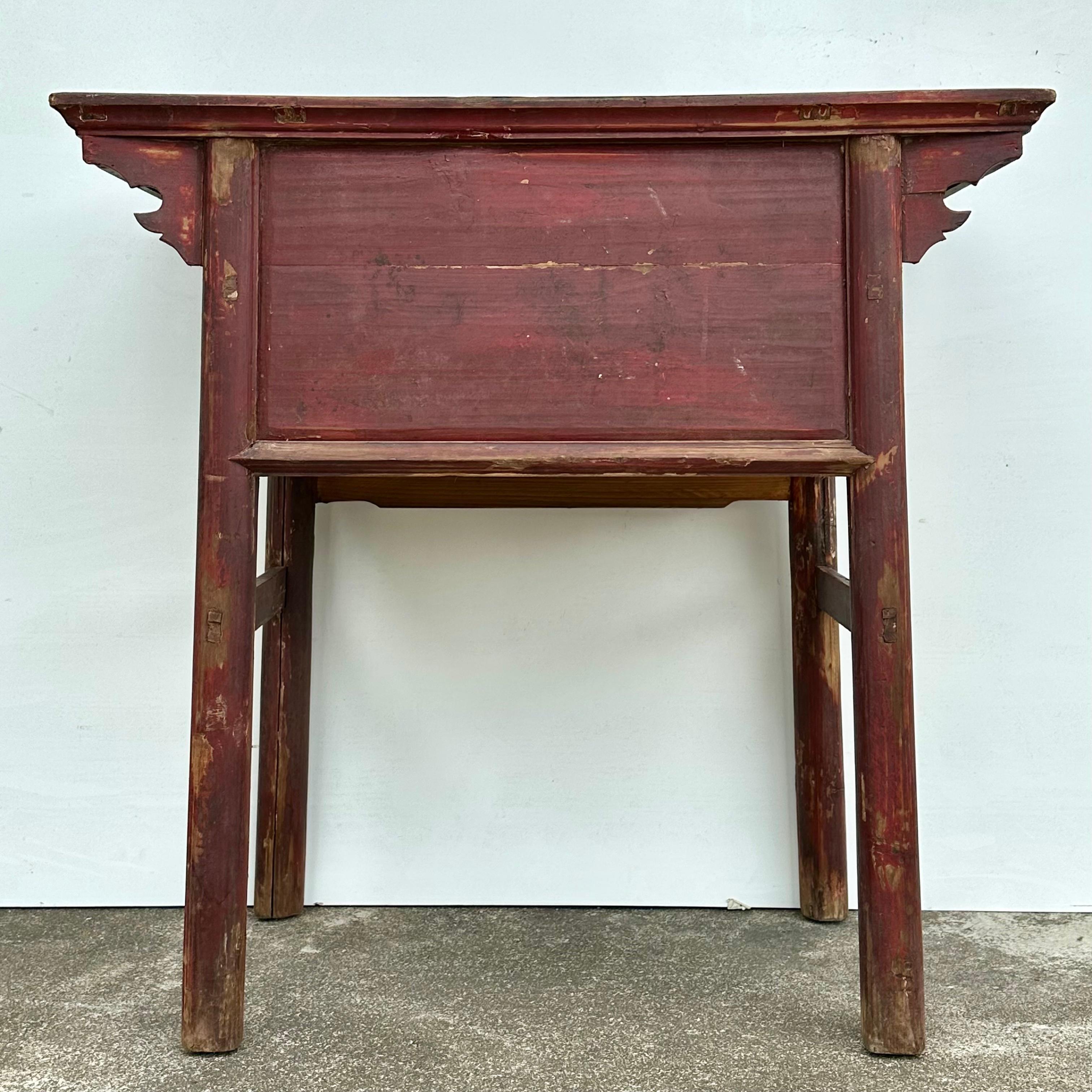Vintage Fujian Pinewood Tisch im Angebot 3