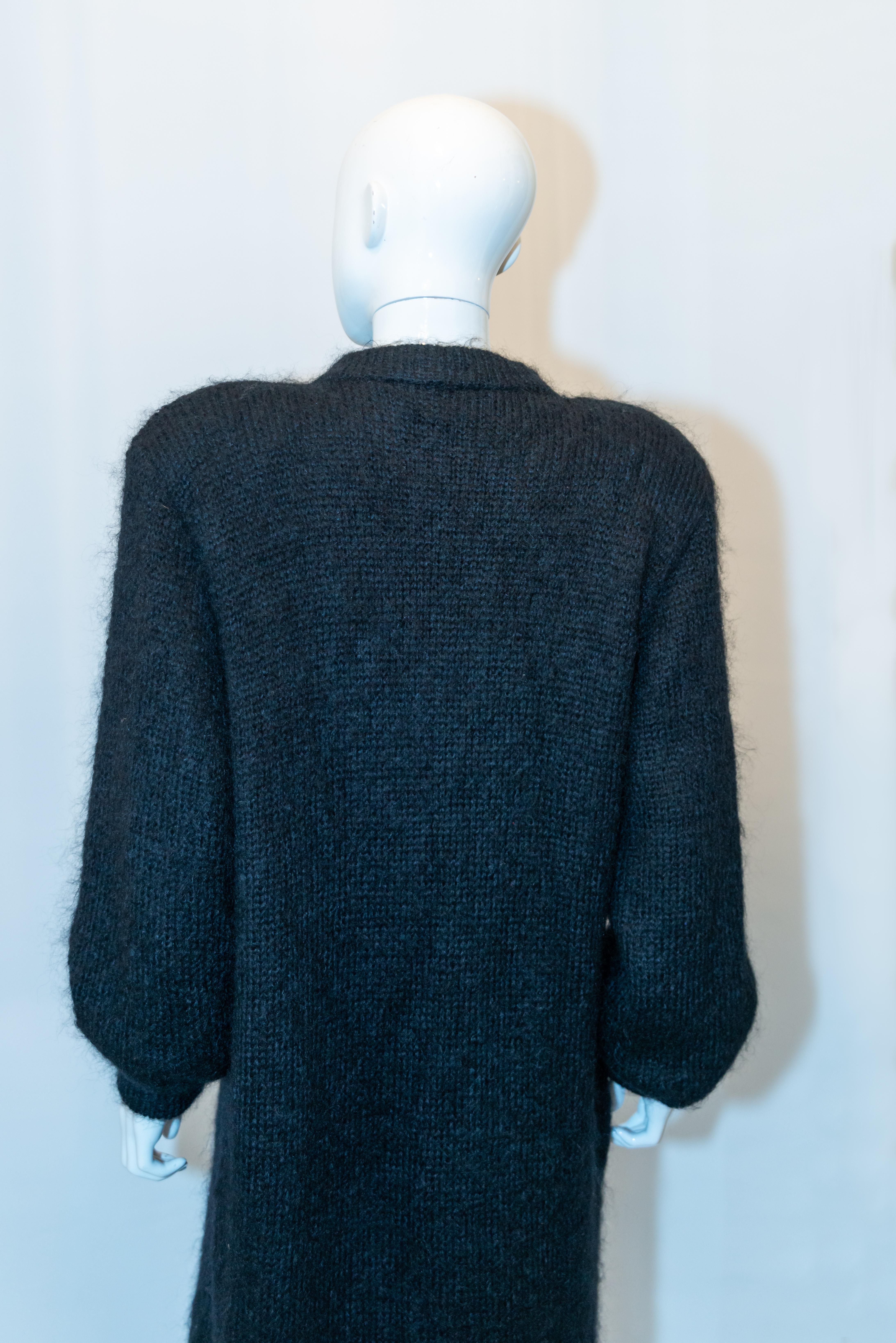 Women's or Men's Vintage Full Length Mohair Coat by Riet  Selen For Sale