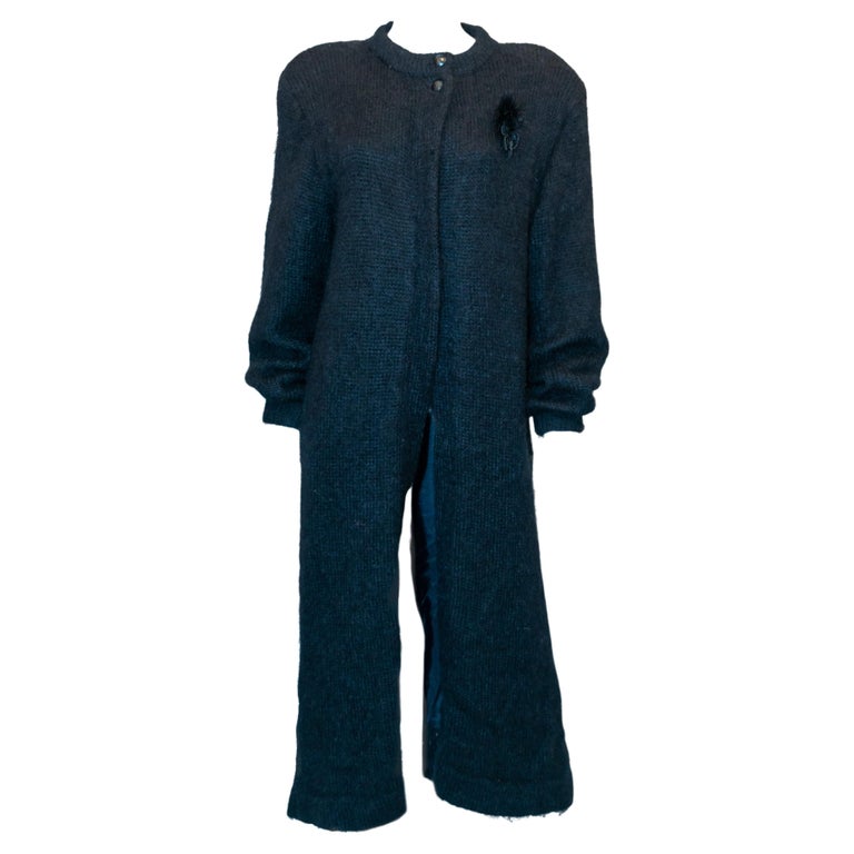 Vintage Full Length Mohair Coat by Riet Selen For Sale at 1stDibs