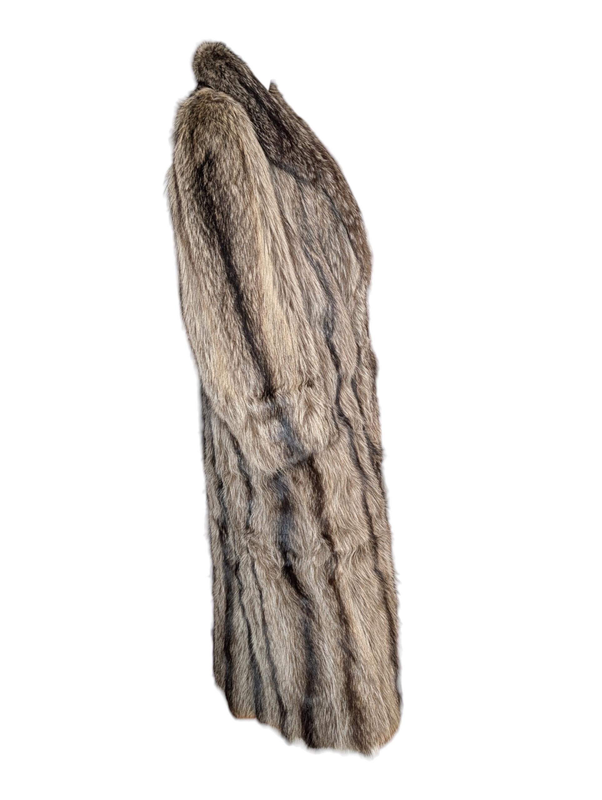 Grigio Vintage Coates in pelliccia naturale a tutta lunghezza in vendita