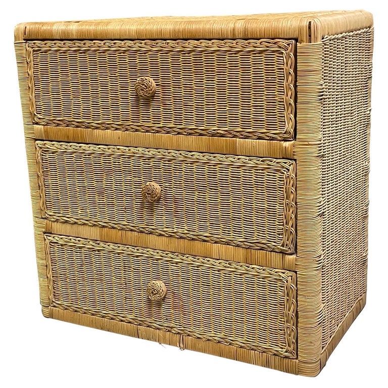 Vintage Full Wicker Triple Dresser at 1stDibs vintage wicker dresser