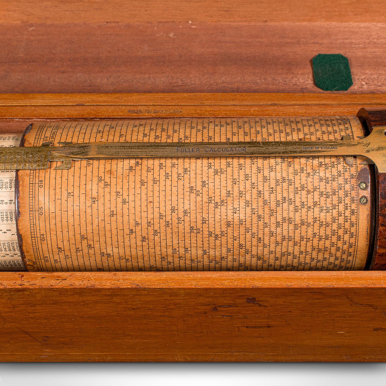 Vintage Fuller's Calculator, English, Walnut Case, Scientific Instrument, C.1950 For Sale 5