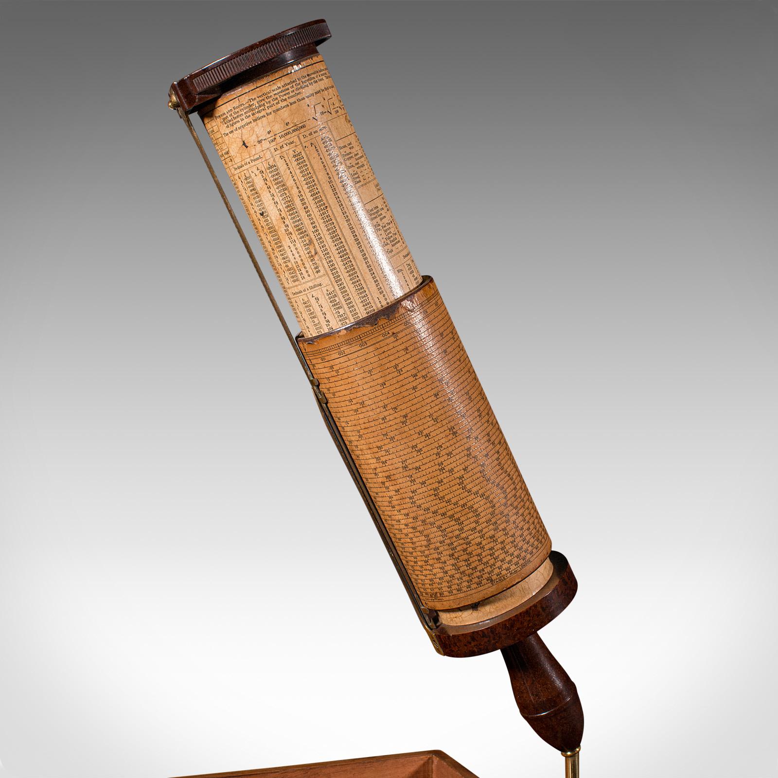 Fuller's Calculator, englisch, Nussbaumgehäuse, wissenschaftliches Instrument, ca. 1950 im Zustand „Gut“ im Angebot in Hele, Devon, GB