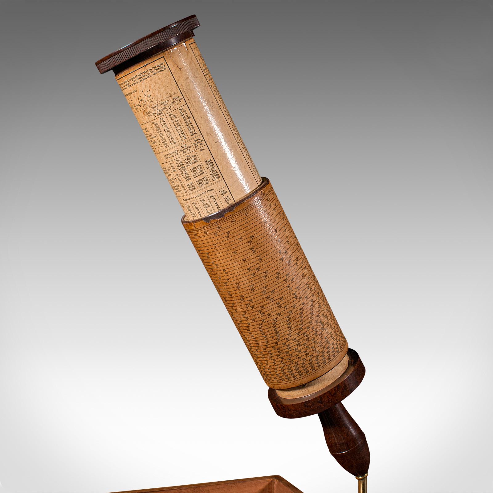 Fuller's Calculator, englisch, Nussbaumgehäuse, wissenschaftliches Instrument, ca. 1950 (20. Jahrhundert) im Angebot