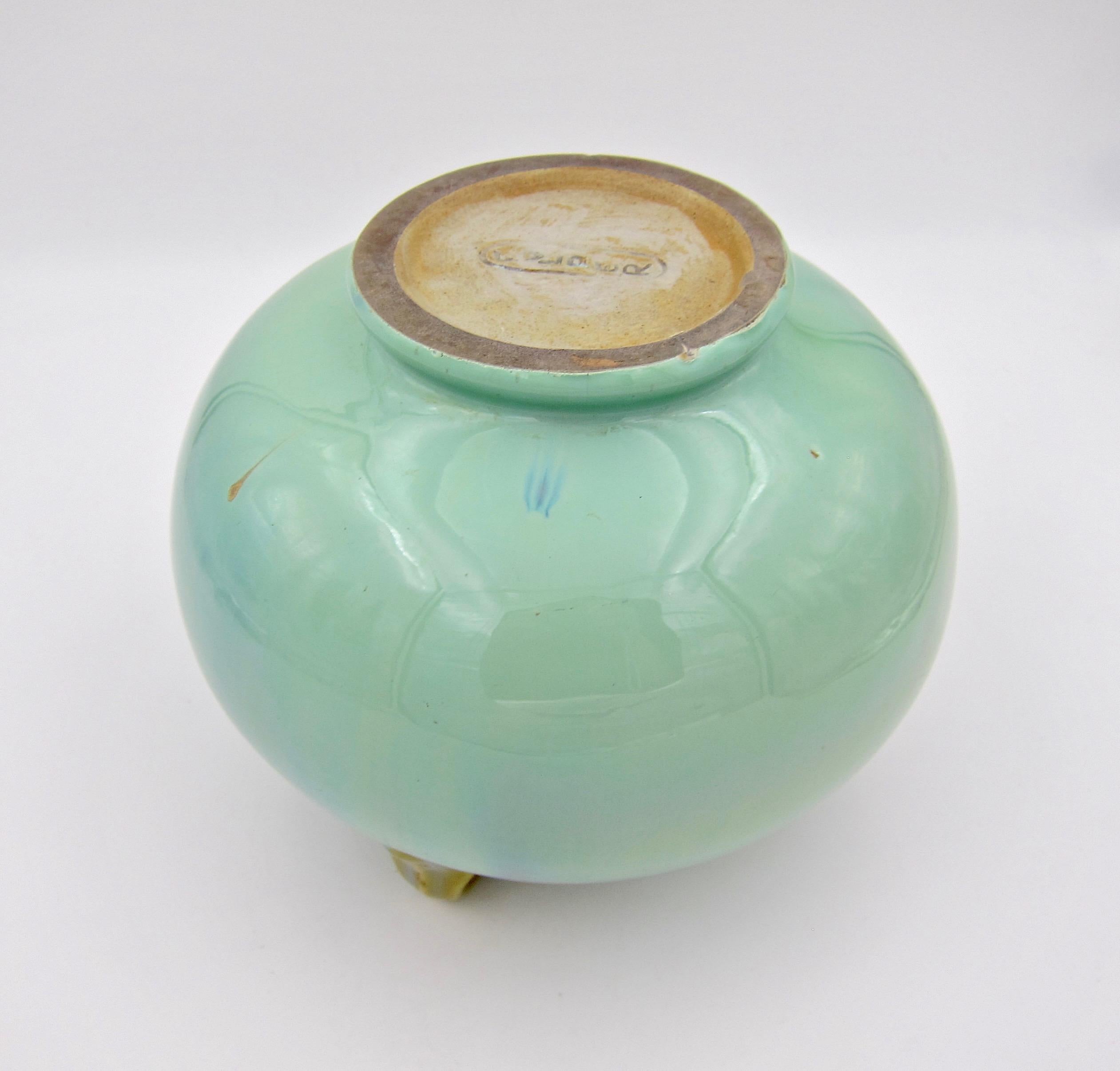 Vintage Fulper Pottery Three Handled Vase with a Flambé Glaze 2