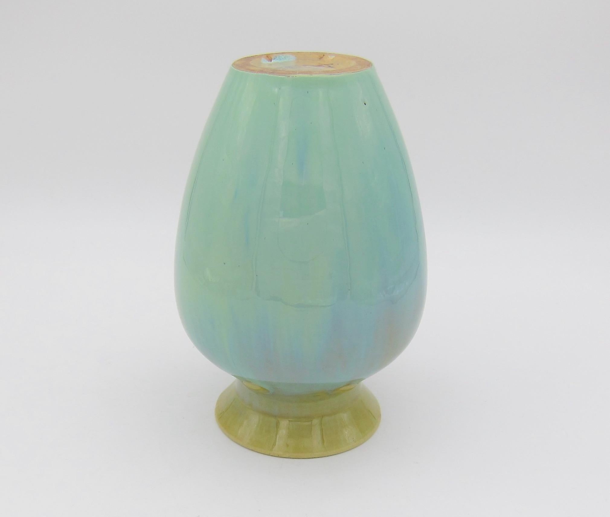 Arts and Crafts Vintage Fulper Pottery Vase with a Flambé Glaze