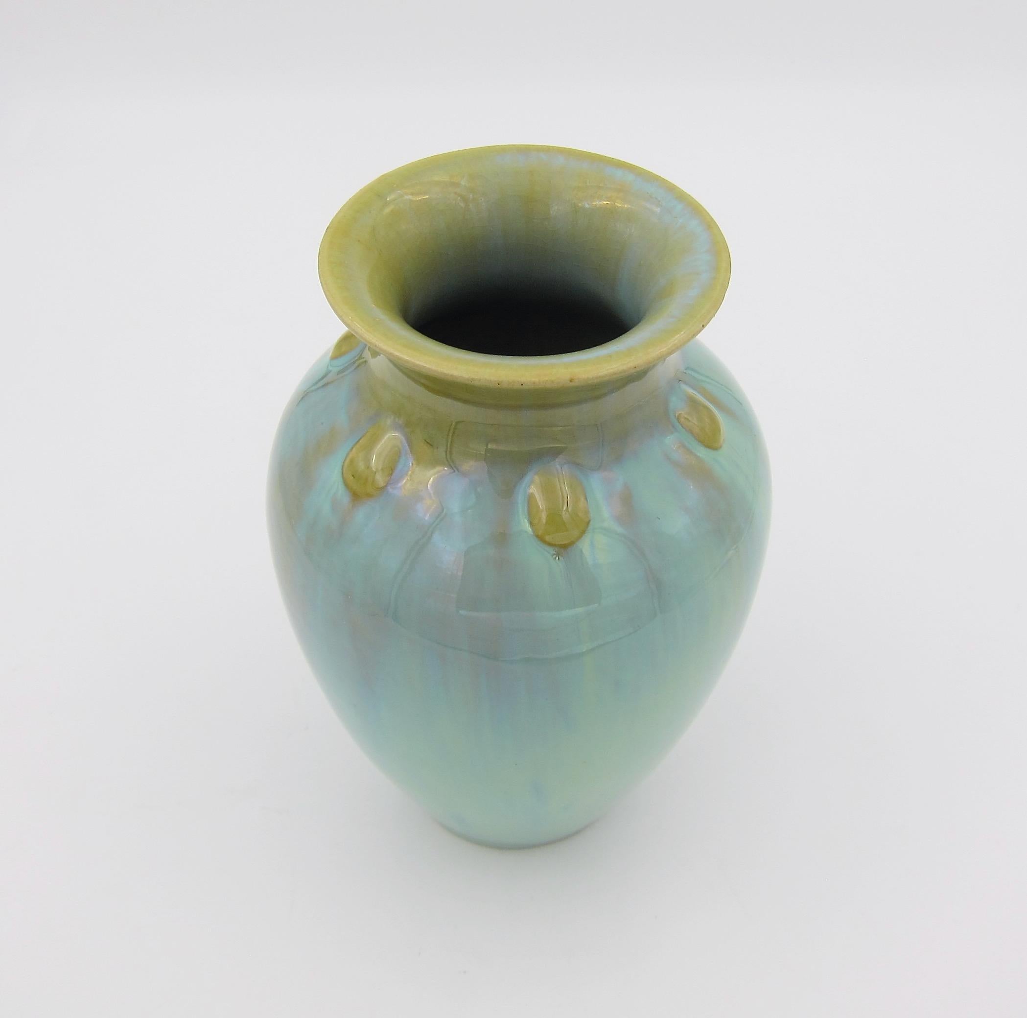 American Vintage Fulper Pottery Vase with a Flambé Glaze